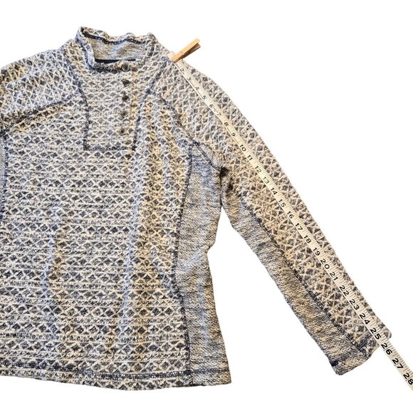 North River Quarter 1/4 Button Long Sleeve Pullover Sweater Women's Large - Picture 12 of 12